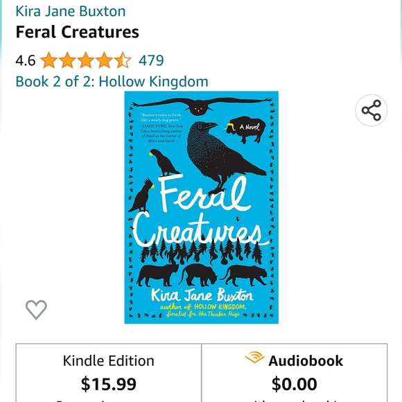 NEW Feral Creatures hardcover by Kira Jane Buxton - Picture 7 of 7